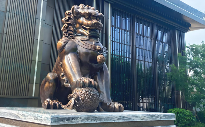定制銅天安門獅子雕塑，致敬中華文化