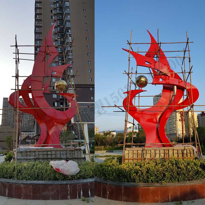 大型不銹鋼雕塑，不銹鋼鳳凰雕塑，小區(qū)不銹鋼景觀雕塑