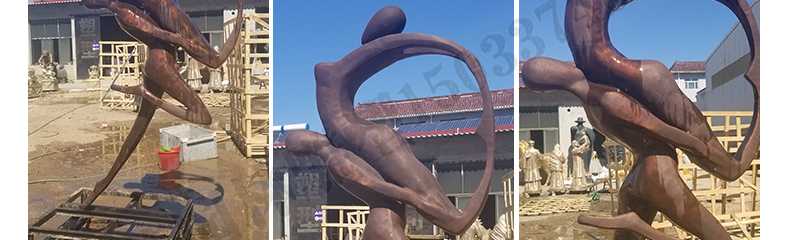 銅舞蹈人物雕塑，抽象男女人物雕塑，抽象跳舞人物銅雕塑