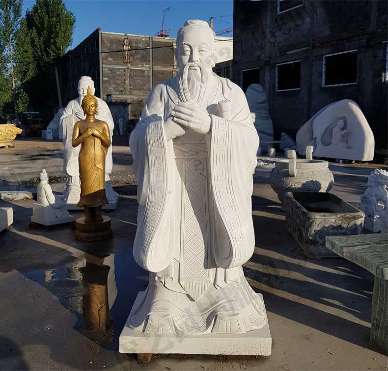 石雕孔子像，大理石孔子像，校園孔子雕像