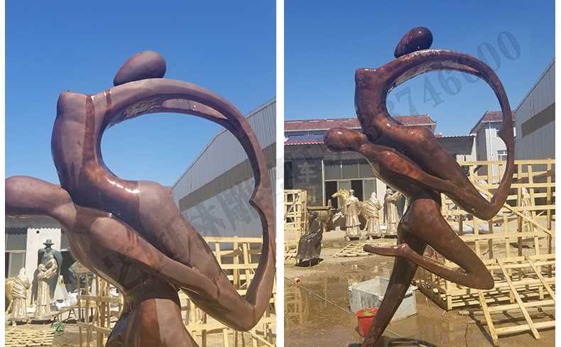 銅舞蹈人物雕塑，銅跳舞人，跳舞人物雕塑