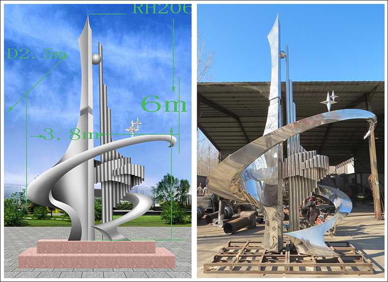 大型不銹鋼雕塑，不銹鋼雕塑廠家，室外大型景觀雕塑