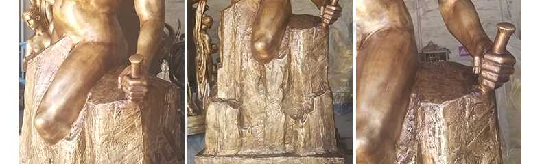 自我雕刻銅雕塑，銅自我雕刻，雕刻自我人物銅雕塑