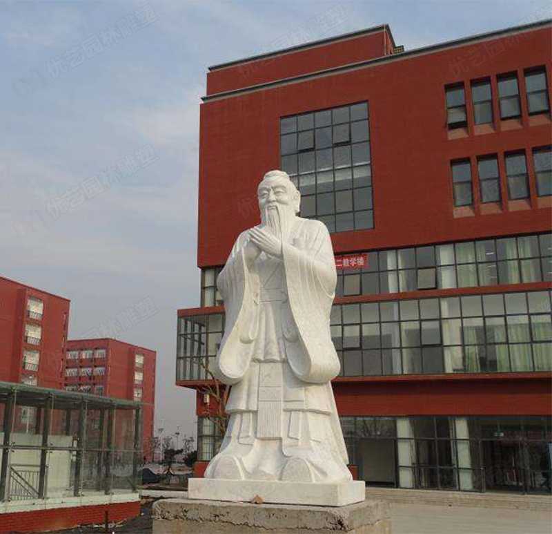 校園石雕孔子像，大理石孔子像