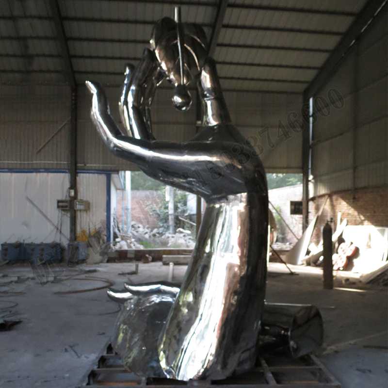 保護(hù)水資源雕塑，珍惜水資源雕塑，不銹鋼水滴雕塑