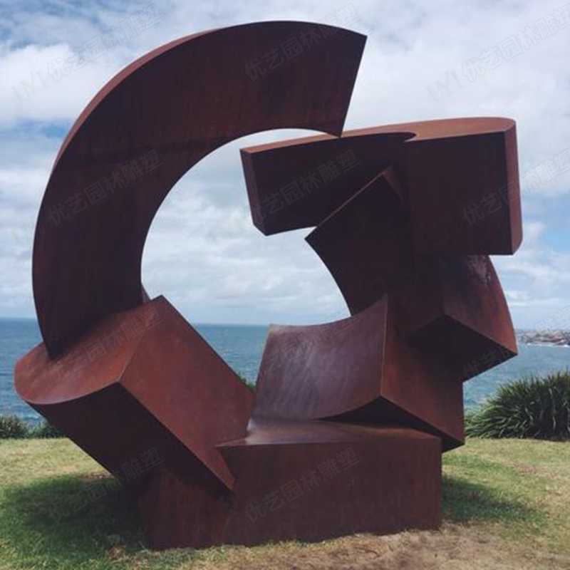 耐候鋼雕塑，室外抽象耐候鋼雕塑