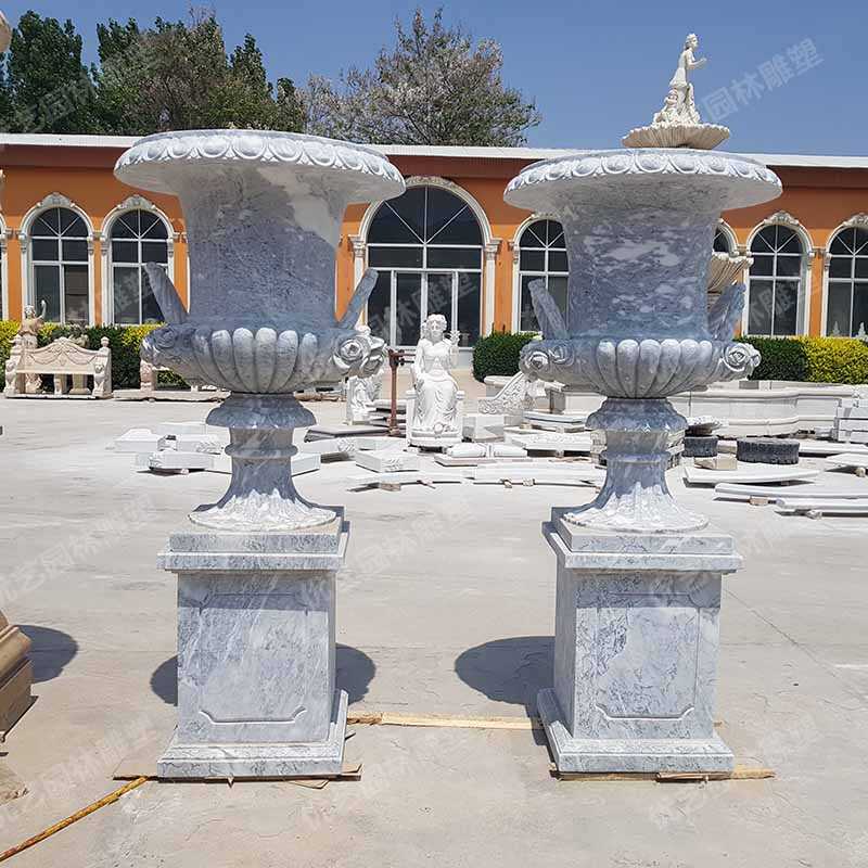 大理石花盆，石雕花盆