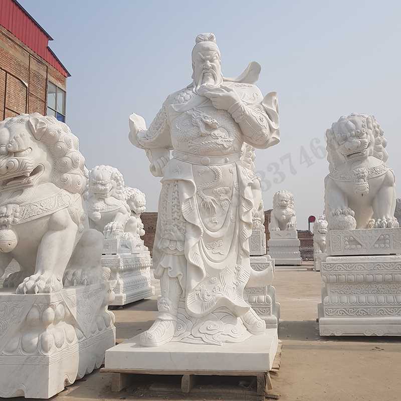 漢白玉關(guān)公像，石雕關(guān)公像，大理石關(guān)公雕像，關(guān)羽雕像，河北石雕關(guān)公廠家2.jpg